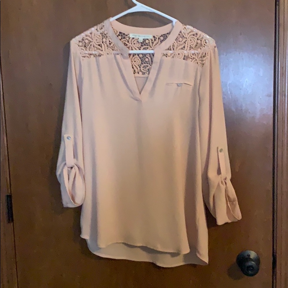 Blush colored blouse